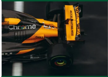 "McLaren F1 car rear view with the title 'Driver Rankings – FORMULA 1 STC SAUDI ARABIAN GRAND PRIX 2025, Jeddah' in the caption, showcasing the rear wing and tires."